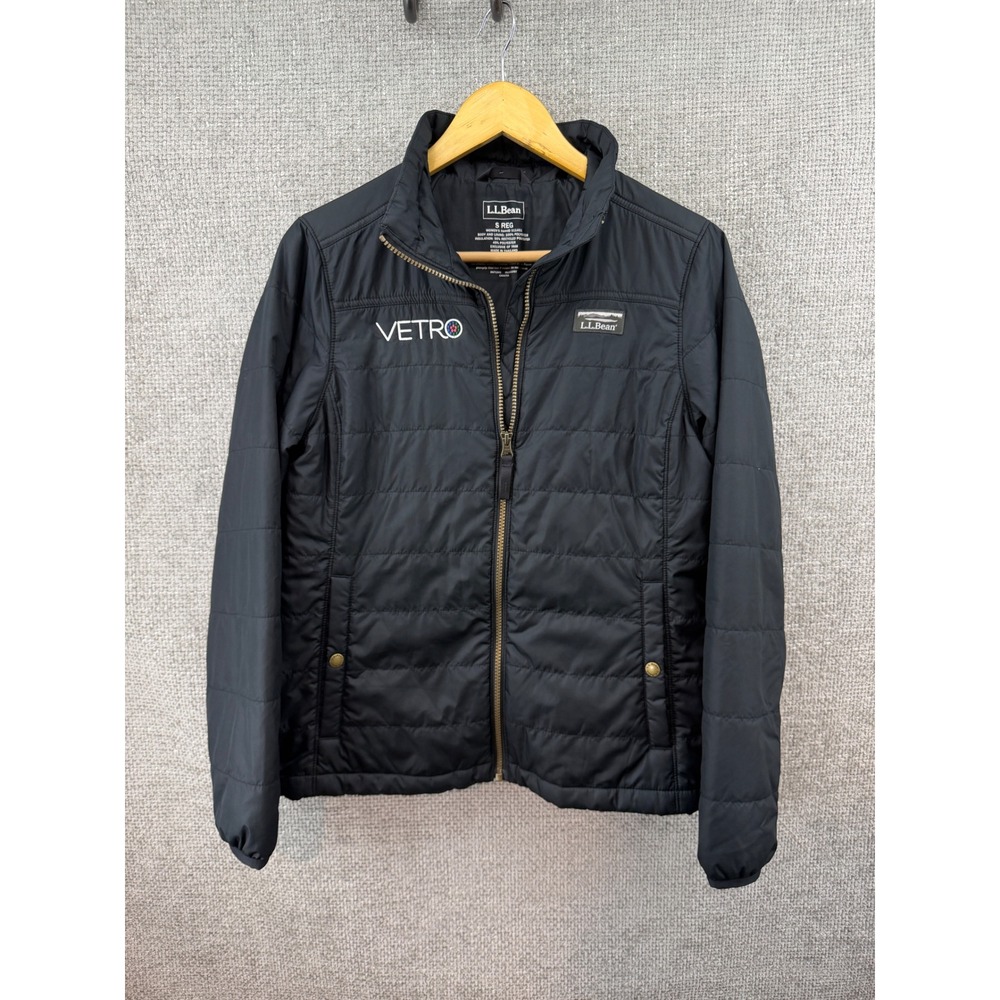 LL Bean Women's Small Mountain Classic Black Quilted Puffer Coat Outdoor Logo